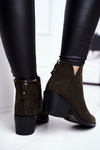 Women’s Boots Flat Heel Autumn Khaki Milky