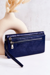 Large Leather Wallet Navy Rhodes
