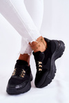 Women's Suede Sports Shoes Sneakers Black Britany