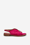 Elegant Women's Sandals with Eco Suede Decoration S.Barski KV27-058 Fuchsia