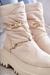 Women's Snow Boots On The Platform Beige Lilou 