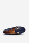 Women's Classic Eco Leather Moccasins Navy Demese
