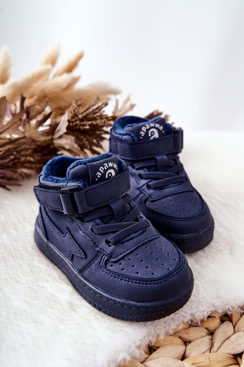 Children's Insulated High Sneakers Navy Clafi