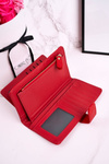 Large Women's Wallet With An Extra Space For Cards Red
