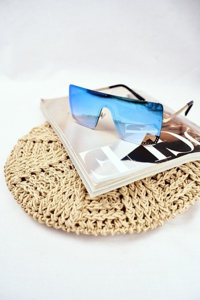 Women's Sunglasses Prius PRE-12 Blue Mirror Chain