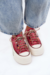 Women's Platform Sneakers Red GOE RR2N4104