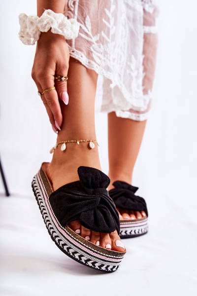 Women's Slippers On A Massive Platform Black Terisa