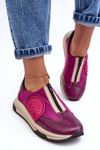 Buty Sportowe Skóra Damskie Maciejka 06296-15 Fuksja