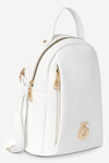 Women's Small Backpack Made of Eco Leather NOBO BAGP230-K000 White
