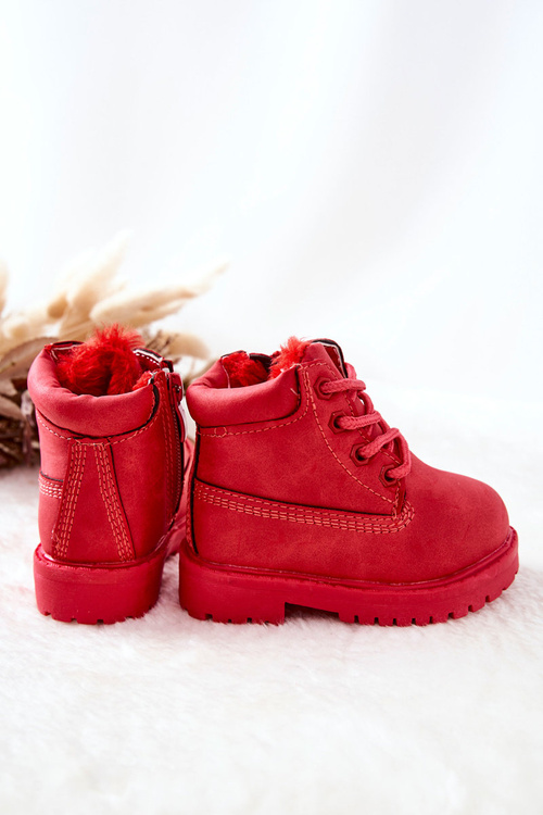 Powder Warm Children's Boots Red Dexter