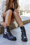 Women's High Boots With Print GOE II2N4046 Black