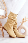 Women's Suede Boots Maciejka 05057-07 Yellow