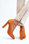 Orange Pump Heels Piatti