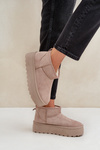 Womens Snow Boots On Platform Beige Ninala