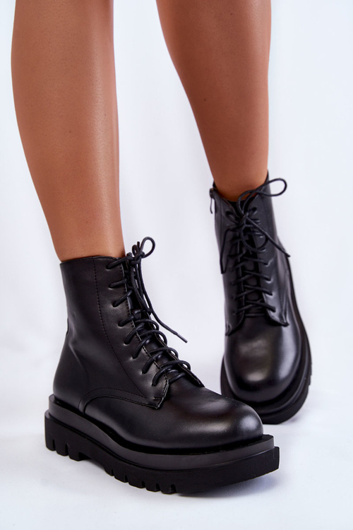 Women's Black Warm Boots With Zipper Leroy