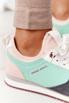 Women's Sneakers Memory Foam CROSS JEANS HH2R4049C Green-Pink