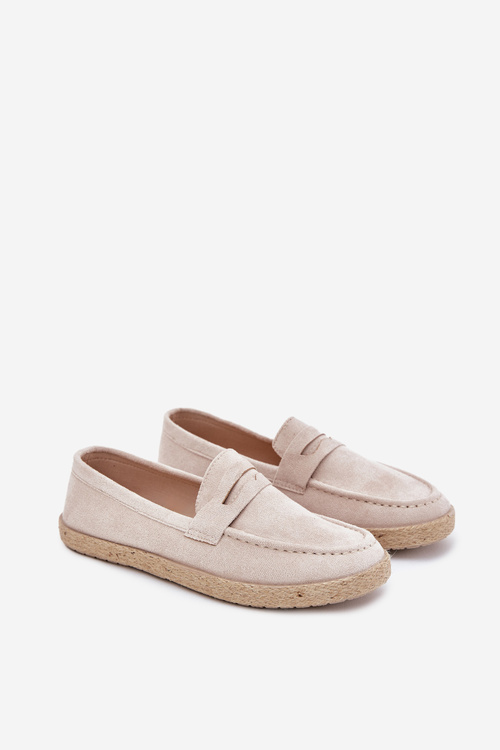 Men's Moccasins With Weave Beige Fiamar