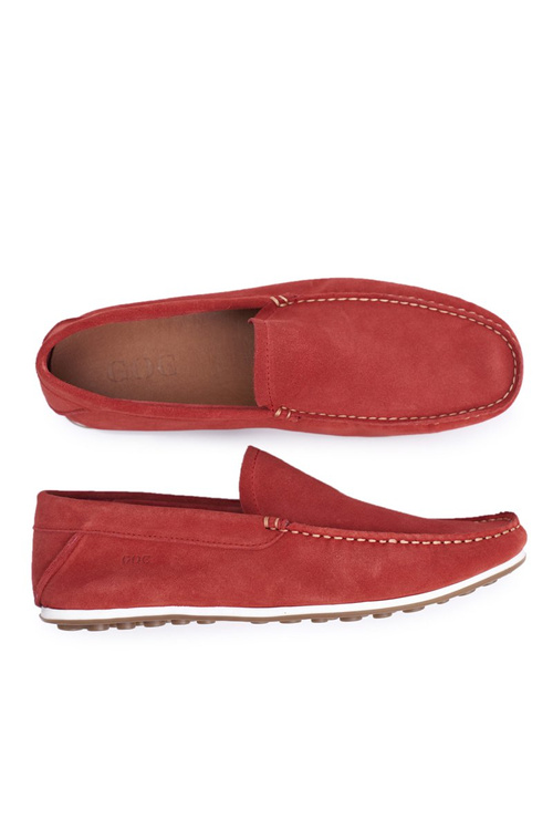 Men's GOE Red Nubuck Moccasins FF1N3055