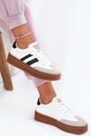 Women Platform Sneakers Made Of Eco Leather White Elaraven