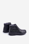 Warm Men's Boots Made Of Eco Leather Black Daniello