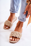 Women's Braided Slippers Beige Maraya