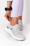 Leather Wedge Sneakers S.Barski Grey