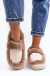 Women's Beige Slippers with Fur Sailey