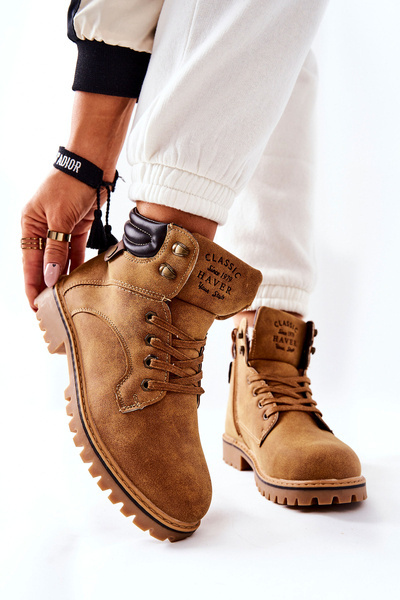 Women's Warm-up Zipper Trappers Camel Lenox