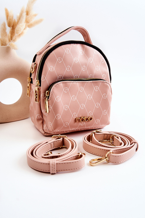 Women's Leather Backpack NOBO L1341-C004 Pink