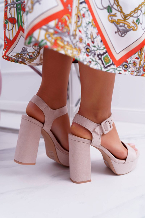 Women's Platform Stiletto Sandals Beige LaMondes