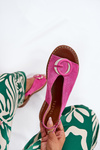 Flat Sandals With Decoration Pink Haliones