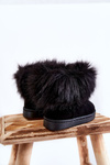 Children's Snow Boots With Eco Fur Black Ariana
