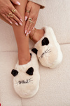Furry Ladies Slippers Smile Beige Lexira