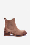 Classic Suede Boots Women's Beige Metanassa