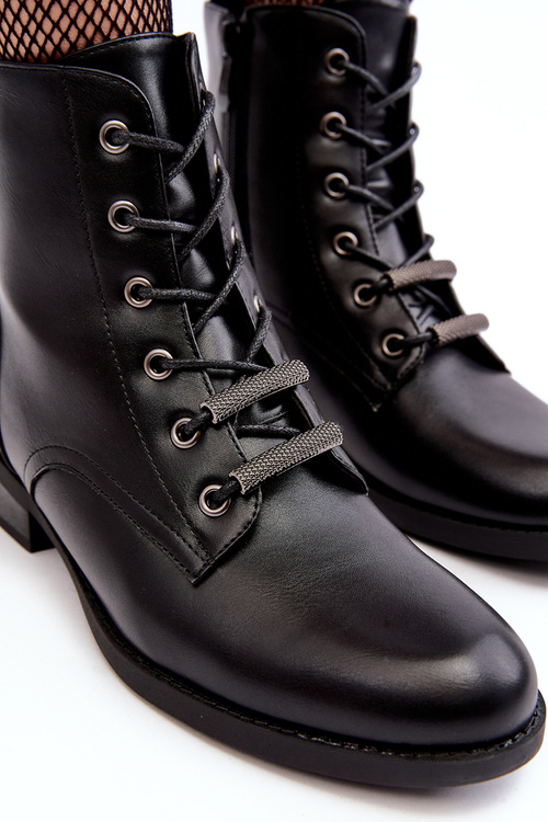 Classic Lacquered Women's Warm Boots Black Grimma