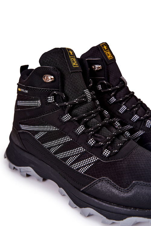 High-top Tiered Sports Shoes Black Deepmark