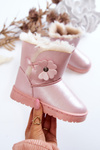 Children's Snow Boots With Flower Pink Bianca