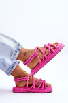Women's Fashionable Braided Sandals Fuchsia Tiffanie
