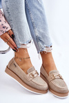 Women's Loafers On The Platform Beige Danny