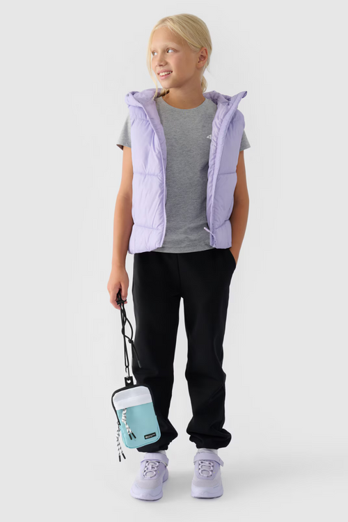 Girls Smooth Cotton T-shirt Gray 4F 4FJWMM00TTSHF1658-27M