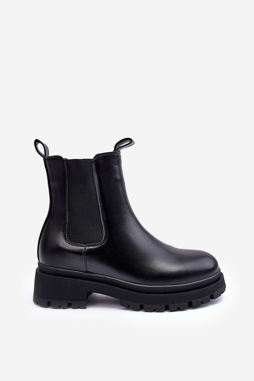 Leather Boots Chelsea On Zip Black Pitrese
