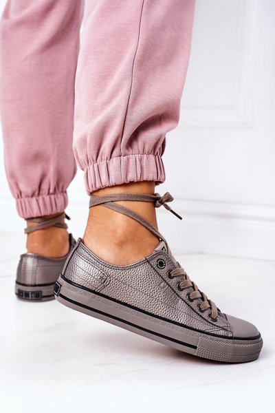 Women's Leather Sneakers BIG STAR II274003 Pewter