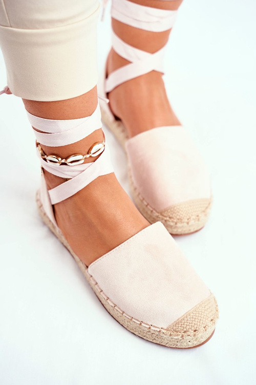 Women’s Espadrilles Laced Beige Bonjour