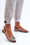 Transparent Sandals with Decorations Black SBarski MR1037-05