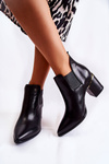 Leather Boots On High Heel Laura Messi 2506 Black
