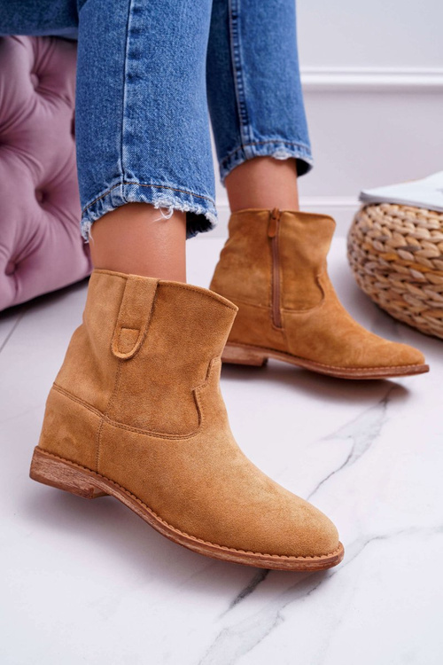 Women's Boots On Anchor Camel Evana