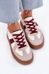 Ladies platform sneakers burgundy Dovina