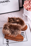 Children's Snow Boots With Eco Fur Camel Ariana