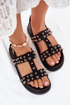 Embellished Women's Platform Sandals Black Mailisa