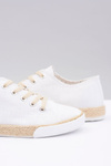 White Linen Women's Peppi Fabric Espadrilles